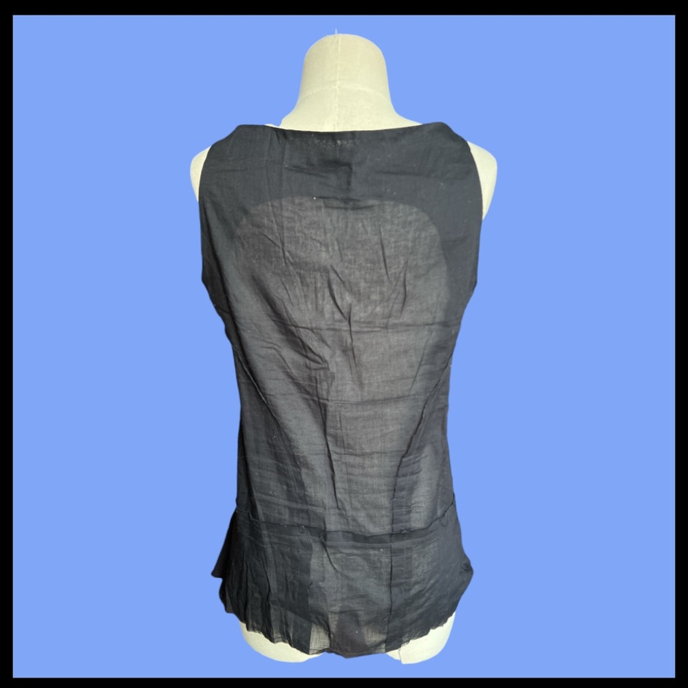 UO Lux sheer handkerchief button up tank - Picture 2 of 5